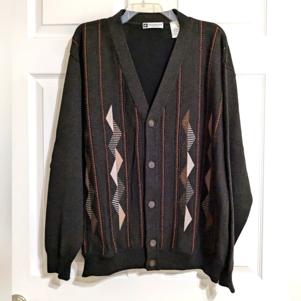 Bachrach men's cardigan sweater